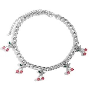 3/$30 🤍 Cherry Charm Choker Silver thumbnail 2
