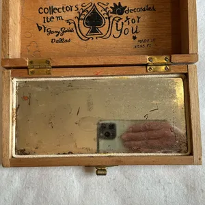 Vintage Wooden Box Handbag with Horse and Carriage Design by Gary Gails thumbnail 9
