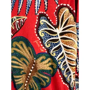 Farm Rio Red Tropical‎ Wide Leg Jumpsuit Size Large NWT Resort Wear thumbnail 11