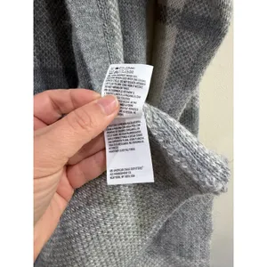 American Eagle Grey Plaid Open Front Cardigan Sweater Medium Pockets Oversized thumbnail 7