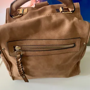 Stylish Brown Backpack Tan thumbnail 2