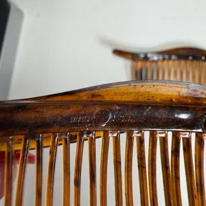 Vintage 90s Hair Comb Set Faux Tortoise Rhinestone Wave Made in USA Lot Of 2 thumbnail 6