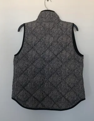 J Crew Herringbone Quilted Vest S thumbnail 3