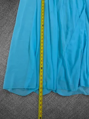 Light Blue Lace Chiffon Off‑Shoulder Gown Size XL thumbnail 6