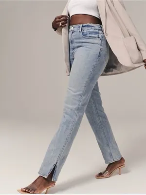 Abercrombie Curve Love Split Hem 90s Straight Ultra High Rise thumbnail 2