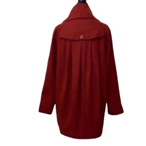 H&M Wool Blend Oversized Red/Plum jacket (Size 4) thumbnail 3