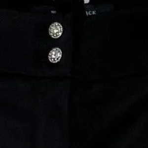 White House Black Market Black Embellished Crystal Button Ankle‎ Pants Womens 6 thumbnail 4