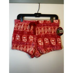 A Christmas Story Pink Red Plush Fleece Pajama Sleep Shorts Women’s Large NWT thumbnail 9