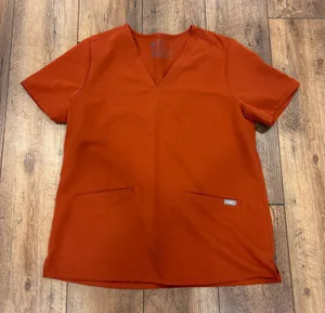 Figs Top Womens Size L Auburn Orange Technical Collection Casma Scrub Top FW1100 thumbnail 1
