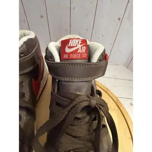 2006 Nike Air Force 1 MID XXV Brown & Red Players 314195-261 Size: 6.5 Y 8 Woman thumbnail 9