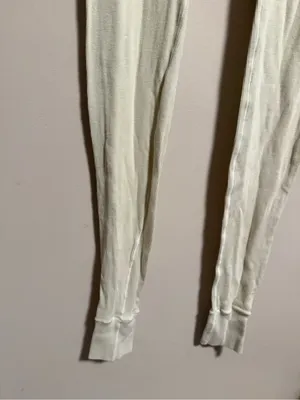 SKIMS Cotton Rib Thermal Leggings in Bone Size Small thumbnail 3