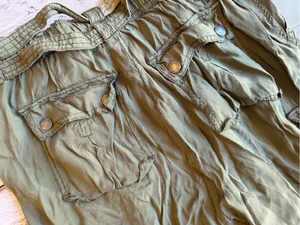 Vintage Y2K Abercrombie & Fitch Women’s Cargo Capri Pants Size 6 Belted Green thumbnail 9