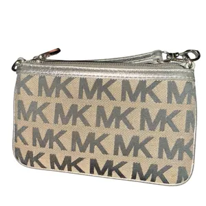 Michael Kors Monogram Wristlet in Black and Silver thumbnail 3