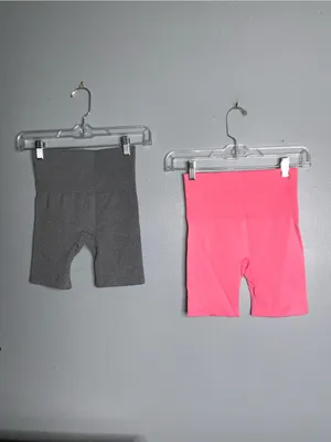 2 Pair Puma Bike Shorts - Pink and Charcoal - Small thumbnail 5