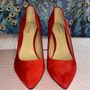 Saks Fifth Avenue Size 6 Burnt Orange Heels thumbnail 3