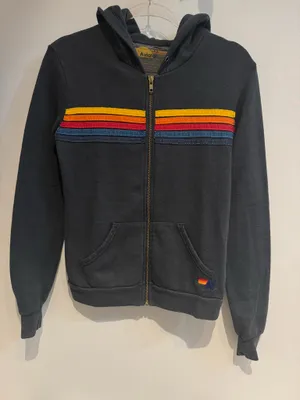 Aviator Nation 5 Stripe Hoodie & Sweatpants Set – Navy – Hoodie XS / Pants S – Preloved thumbnail 3