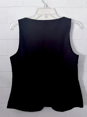 A New Day Black Tailored Button-Front Vest Size S NWT thumbnail 4