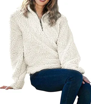 Amazon 1/4 Zip Fleece Sherpa Pullover thumbnail 1