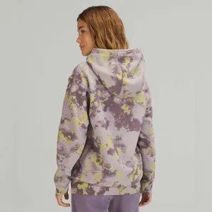 Lululemon All Yours Hoodie Size 8 Orbital Tie Dye‎ Mauve Grey thumbnail 3