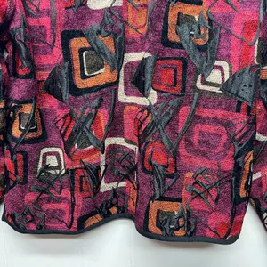 Women's Vintage Tapestry Button Front Long Sleeve Blazer Size Large thumbnail 7
