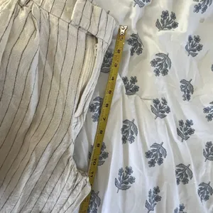A New Day Pants 10 White Pinstripe Linen Blend Wide Leg Pleated‎ Women's thumbnail 6