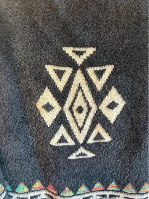 Jodifl Aztec Women's Eyelash Sweater Black Fringe Western size Medium thumbnail 3
