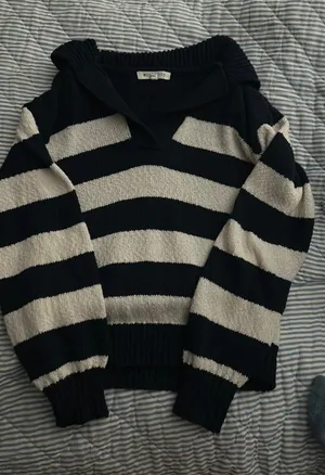 TJ Maxx Striped Black and White Sweater thumbnail 1