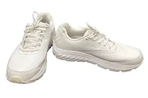 Brooks Addiction womens white leather casual walking sneakers sz 11B SKU 10-706 thumbnail 1