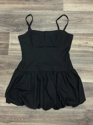 NEW Altar’d State Pen Bubble Mini Black Dress Women’s Large thumbnail 2