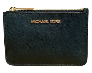 NEW Michael Kors Jet Set Travel Black Zip Card Coin Purse Pouch Wallet OS thumbnail 1