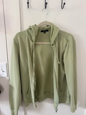 Green Zip up Hoodie Size M thumbnail 3