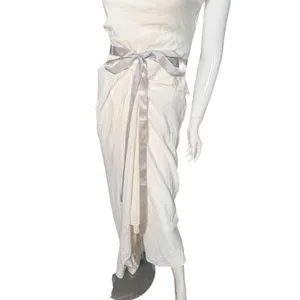David's Bridal‎ S2035 Silver glitter Embellished Sash ribbon bow Belt OSFM thumbnail 3