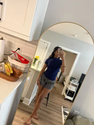 Madewell Mockneck Top navy blue thumbnail 2