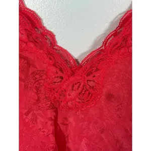 Victoria’s Secret Y2K Red Pink Lace Trim Slip Dress Size L Valentine’s Day thumbnail 3
