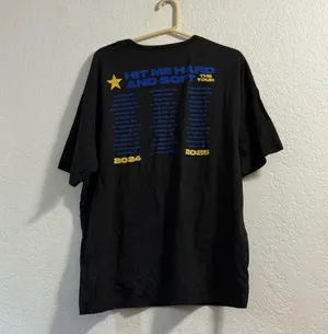 Women's Billie Eilish Tour Oversized Short Sleeve Graphic T-Shirt Black L thumbnail 4