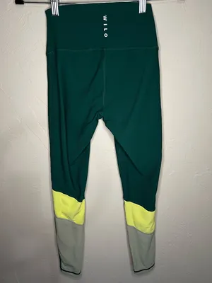 Wilo The Label Green Colorblock Ribbed Performance Leggings‎ thumbnail 5