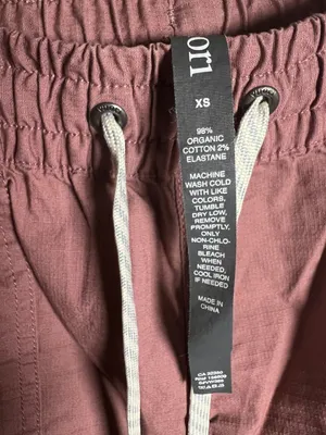Vuori Vintage Ripstop Shorts Women's Size XS Mauve Pink Pull On Drawstring thumbnail 2
