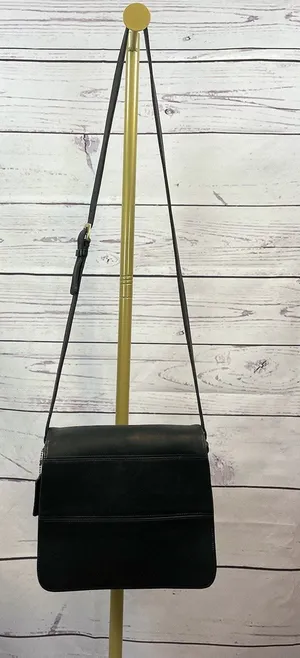 Coach Vintage Tribeca 9092 Black Leather Flap Crossbody Bag thumbnail 1