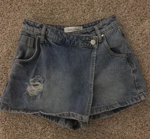 Revolve Denim Mini Skort thumbnail 3