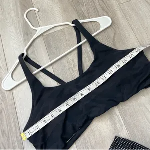 Vuori Sports Bra caged strappy camo yosemite womens Black (large) workout gym thumbnail 5