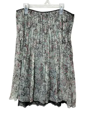 Tahari‎ 100% Silk Floral Skirt Womens Size 6 thumbnail 1