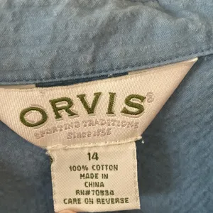 Orvis Vintage 1980s House Dress Maxi Long Button Down Blue Size 14 Casual EUC thumbnail 5
