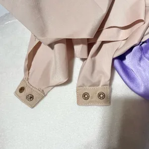 New Strut & Bolt Two Tone Satin Faux Wrap Long Sleeve Bodysuit Purple Size Large thumbnail 14