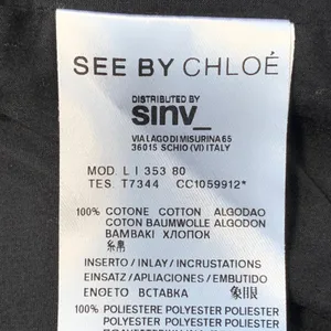 See By Chloé Black Tailored Blazer Satin Lapel Hourglass Jacket Timeless Classic thumbnail 6