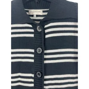 Jones New York Sport Black And White Knit Cardigan Front Pocket Sweater S thumbnail 7