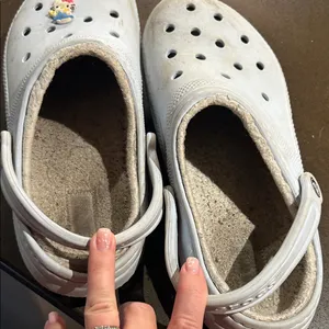 Crocs White Clogs with Strap thumbnail 7