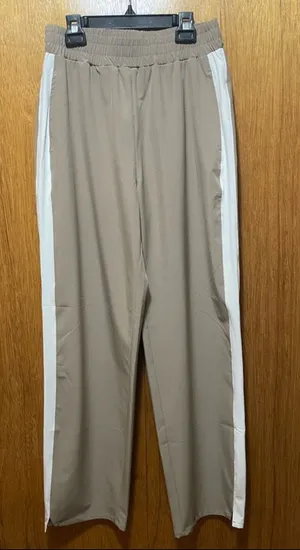 Gilly Hick’s Tan & White Track Pants thumbnail 1