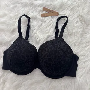 Skims Fits Everybody Lace T-shirt Bra Onyx Size 36D thumbnail 4
