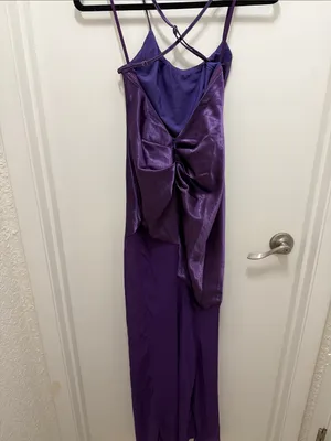 Runaway The Label Purple Satin Maxi Dress thumbnail 3