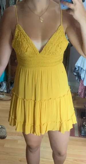 Hazel Boutique Yellow Dress thumbnail 1